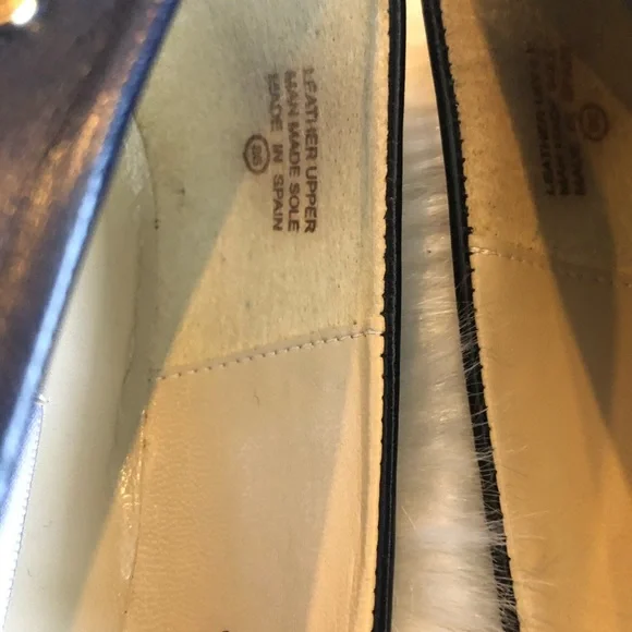 Etienne Aigner Siena Flat Black Leather Pumps 9.5N - Picture 6 of 12